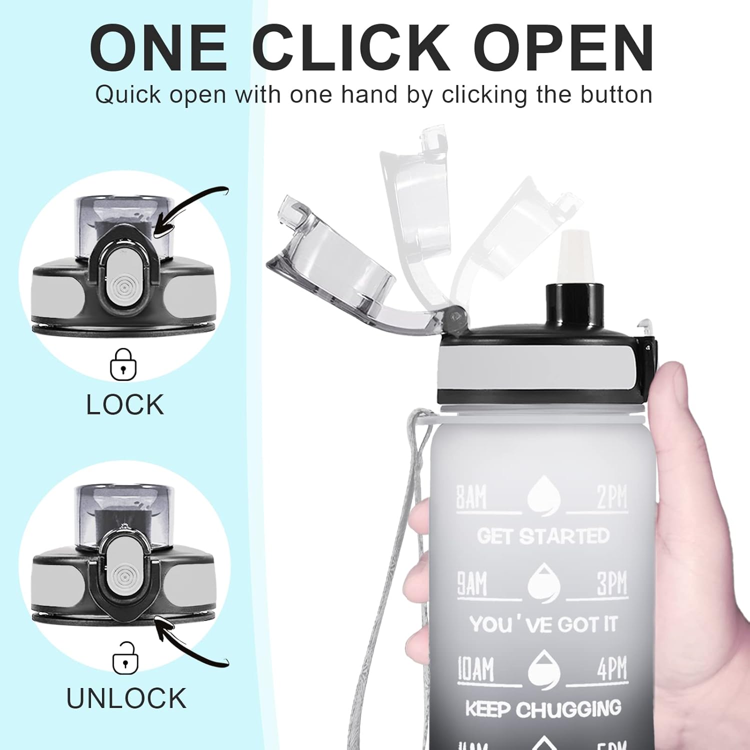 REFRESH Motivational Water Bottle