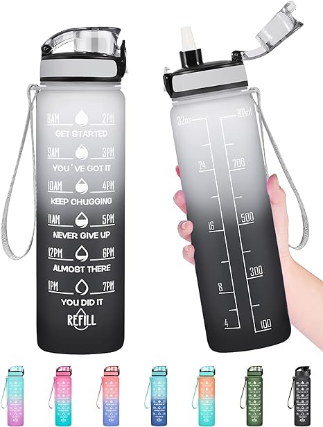 REFRESH Motivational Water Bottle